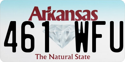AR license plate 461WFU