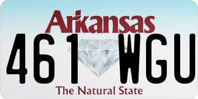 AR license plate 461WGU