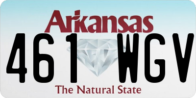 AR license plate 461WGV