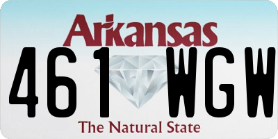 AR license plate 461WGW