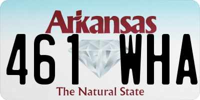 AR license plate 461WHA