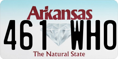 AR license plate 461WHO