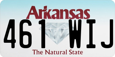 AR license plate 461WIJ