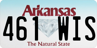 AR license plate 461WIS