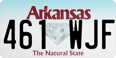 AR license plate 461WJF