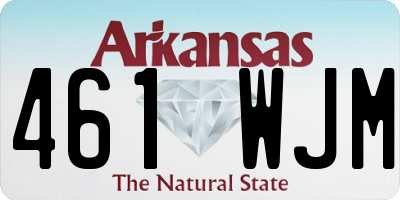 AR license plate 461WJM