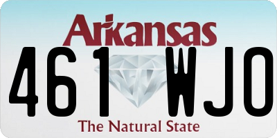 AR license plate 461WJO