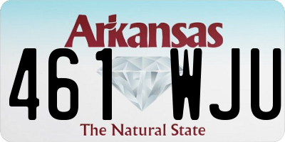 AR license plate 461WJU