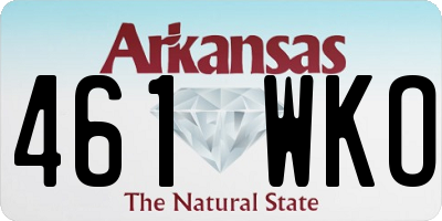 AR license plate 461WKO