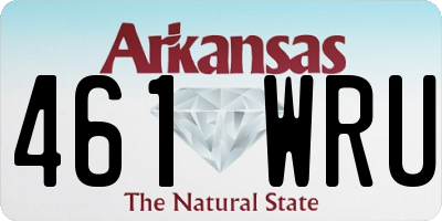 AR license plate 461WRU