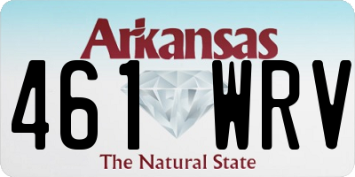 AR license plate 461WRV