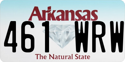 AR license plate 461WRW
