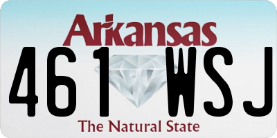 AR license plate 461WSJ