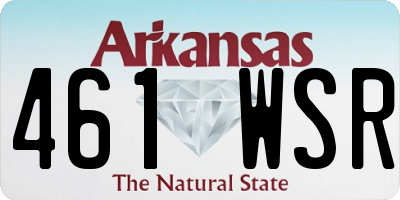 AR license plate 461WSR