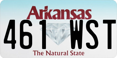 AR license plate 461WST