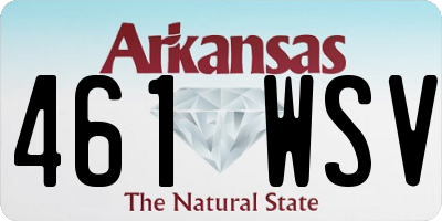 AR license plate 461WSV