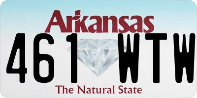 AR license plate 461WTW