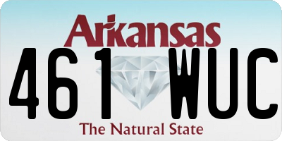 AR license plate 461WUC
