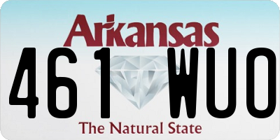 AR license plate 461WUO