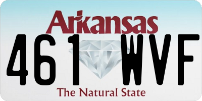 AR license plate 461WVF