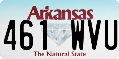 AR license plate 461WVU