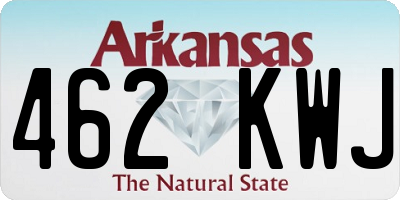 AR license plate 462KWJ