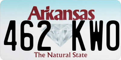 AR license plate 462KWO