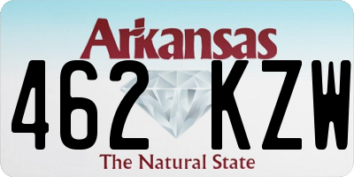 AR license plate 462KZW
