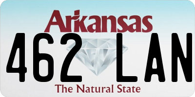 AR license plate 462LAN