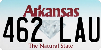 AR license plate 462LAU