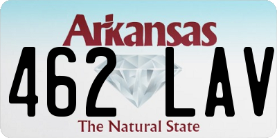 AR license plate 462LAV