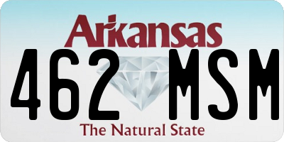 AR license plate 462MSM