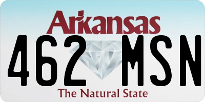 AR license plate 462MSN