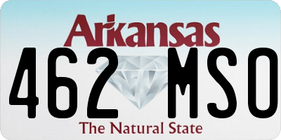 AR license plate 462MSO