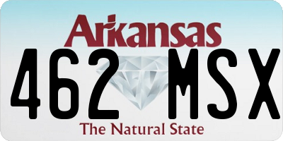 AR license plate 462MSX