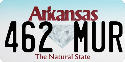 AR license plate 462MUR