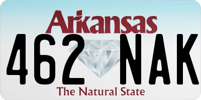 AR license plate 462NAK