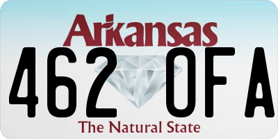 AR license plate 462OFA