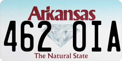 AR license plate 462OIA