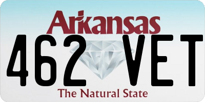 AR license plate 462VET