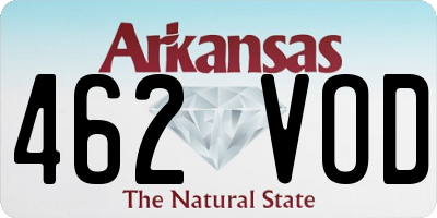 AR license plate 462VOD
