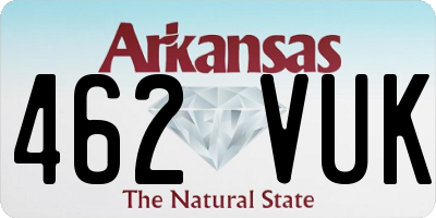 AR license plate 462VUK