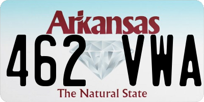 AR license plate 462VWA