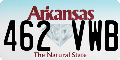 AR license plate 462VWB