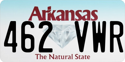 AR license plate 462VWR