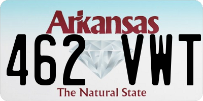 AR license plate 462VWT