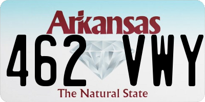 AR license plate 462VWY