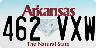 AR license plate 462VXW