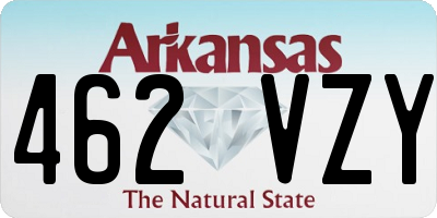 AR license plate 462VZY