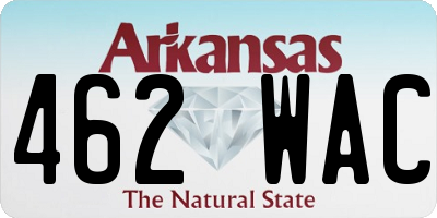 AR license plate 462WAC